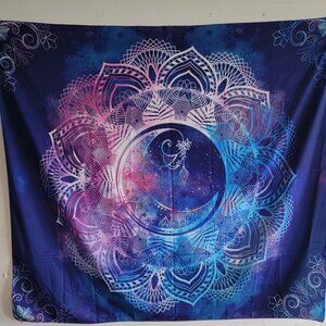 Mandala w/ Crescent Moon Tapestry **55" x 52"**